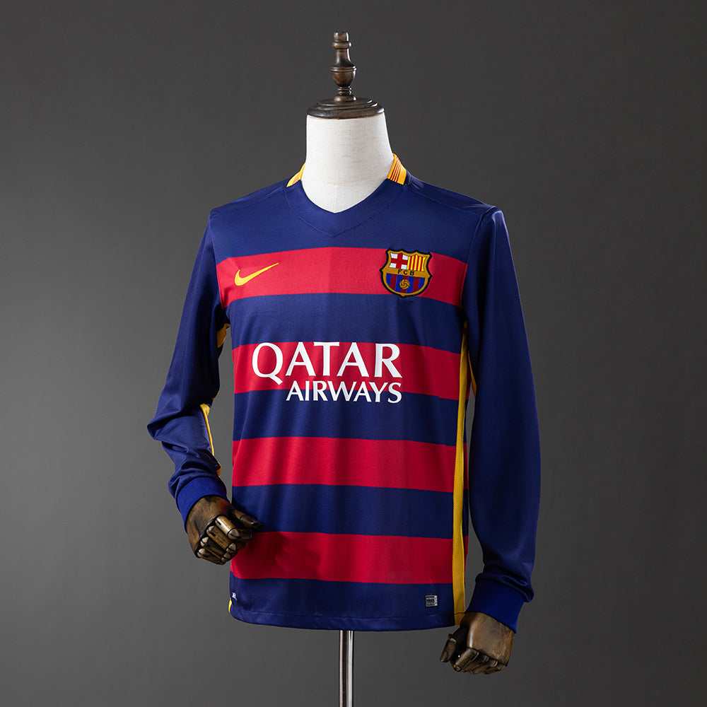 Fútbol Club Barcelona retro 2015/16 Home Manga Larga