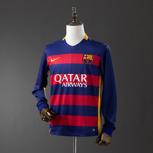 Fútbol Club Barcelona retro 2015/16 Home Manga Larga