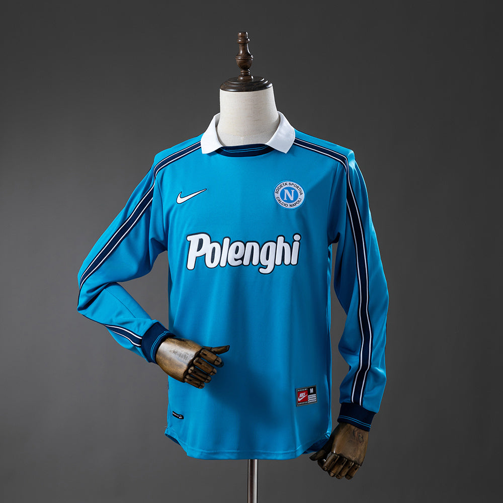 Napoles retro 1998/99 Home Fan Version Manga Larga