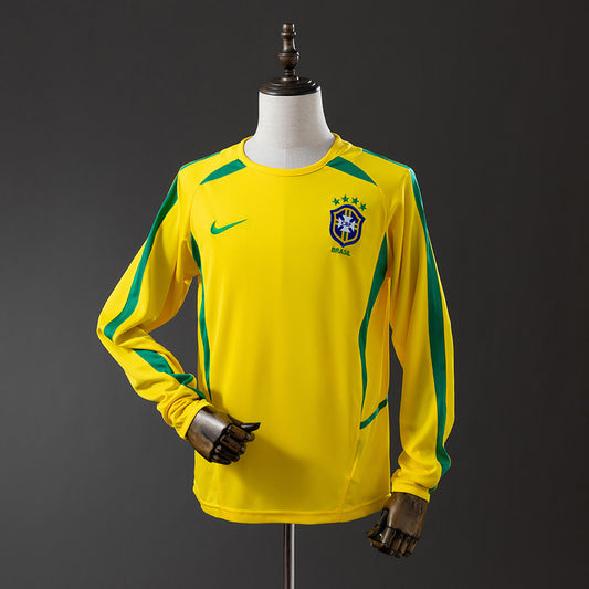 Brasil retro 2002 Home Manga Larga