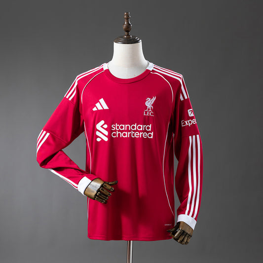 Liverpool 2025/26 Home Manga Larga Fan Version