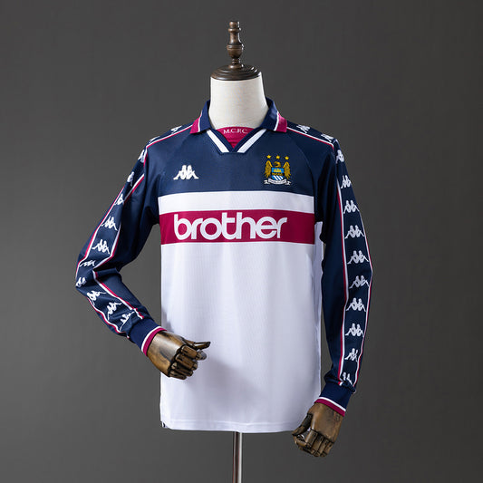 Manchester City retro 1997/98 Away Manga Larga