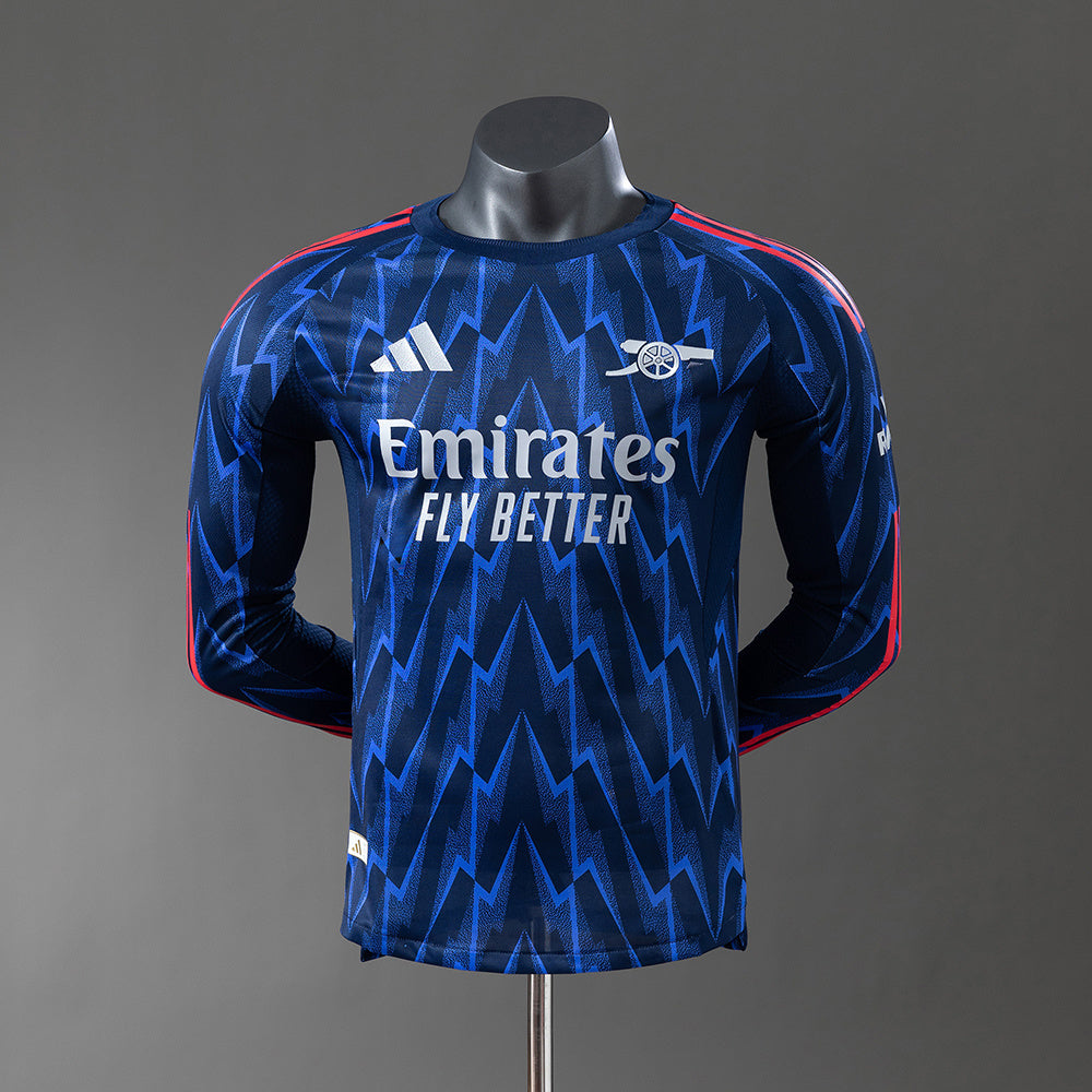 Arsenal 2025/26 Away Player Version Manga Larga