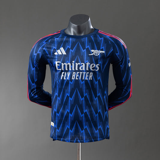 Arsenal 2025/26 Away Player Version Manga Larga