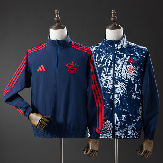 Bayern Munich 2025/26 Abrigo Reversible Azul Marino