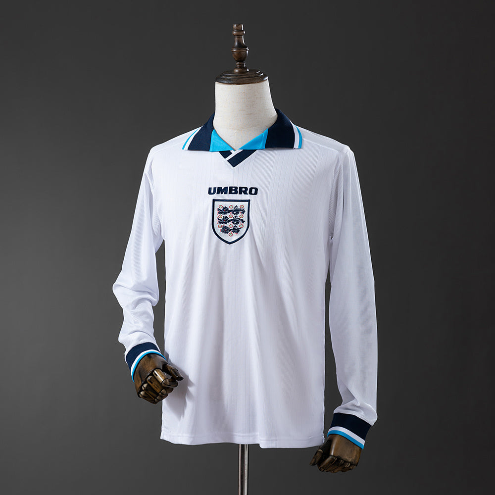 Inglaterra retro 1996 Home Manga Larga