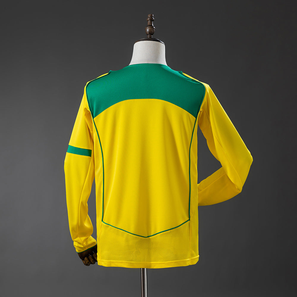 Brasil retro 2004 Home Fan Version Manga Larga