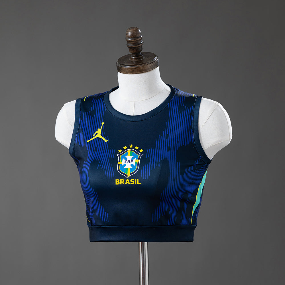 Brazil 2026 Away Crop Top Style Tank Femenino