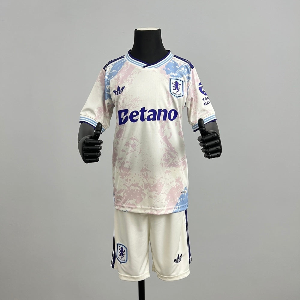 Aston Vila 2025/26 Away Kids Version