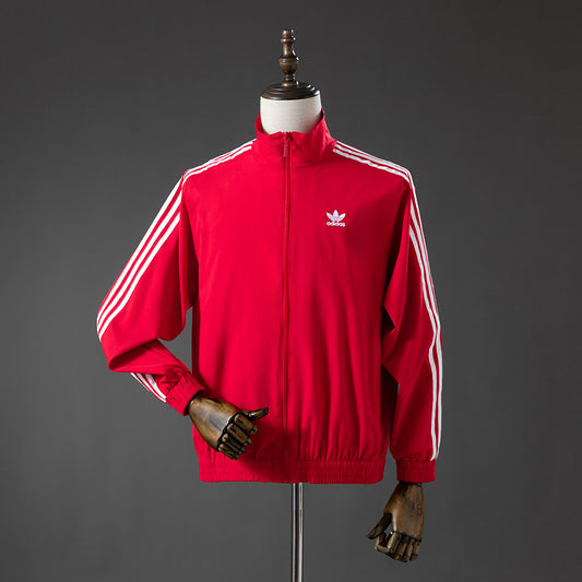Adidas Three Stripes Abrigo Rojo
