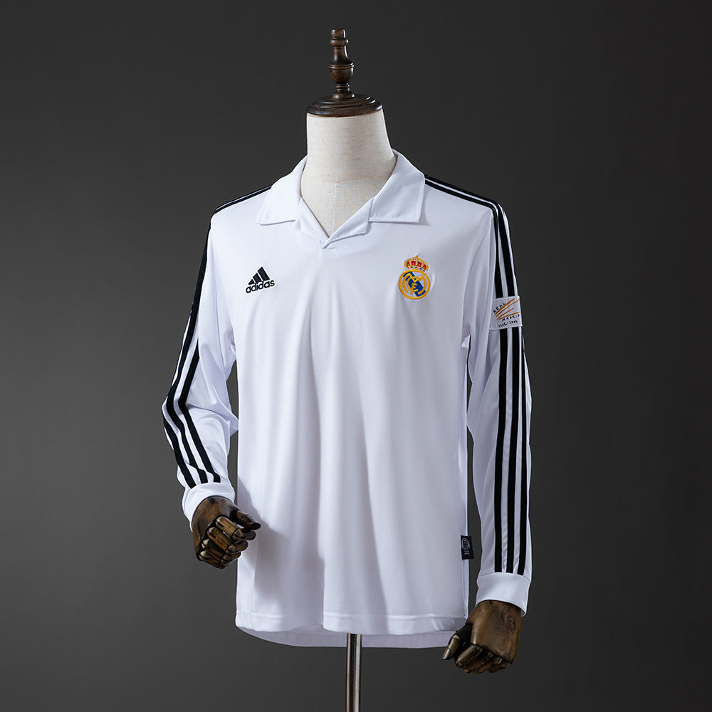 Real Madrid retro 2002/03 Home Manga Larga