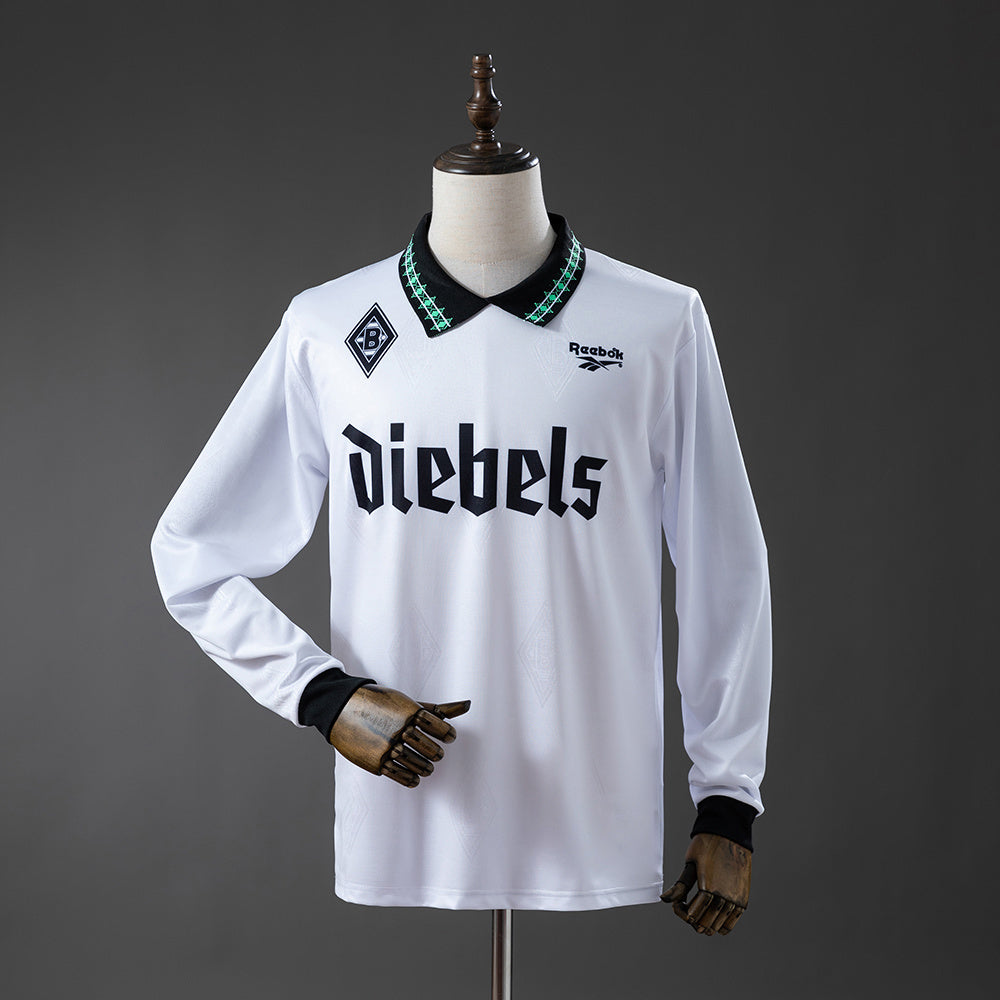 Borussia Monchengladbach retro 1995/96 Home Fan Version Manga Larga