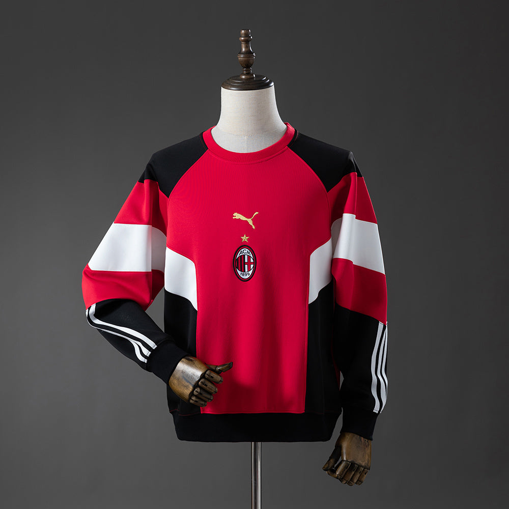 AC Milan 2025/26 Manga Larga Rojo