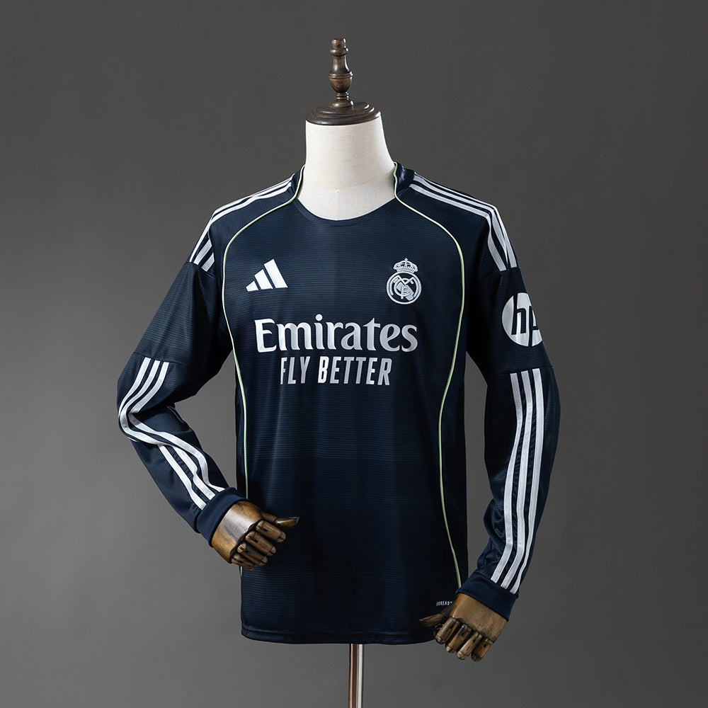 Real Madrid 2025/26 Away Fan Version Manga Larga