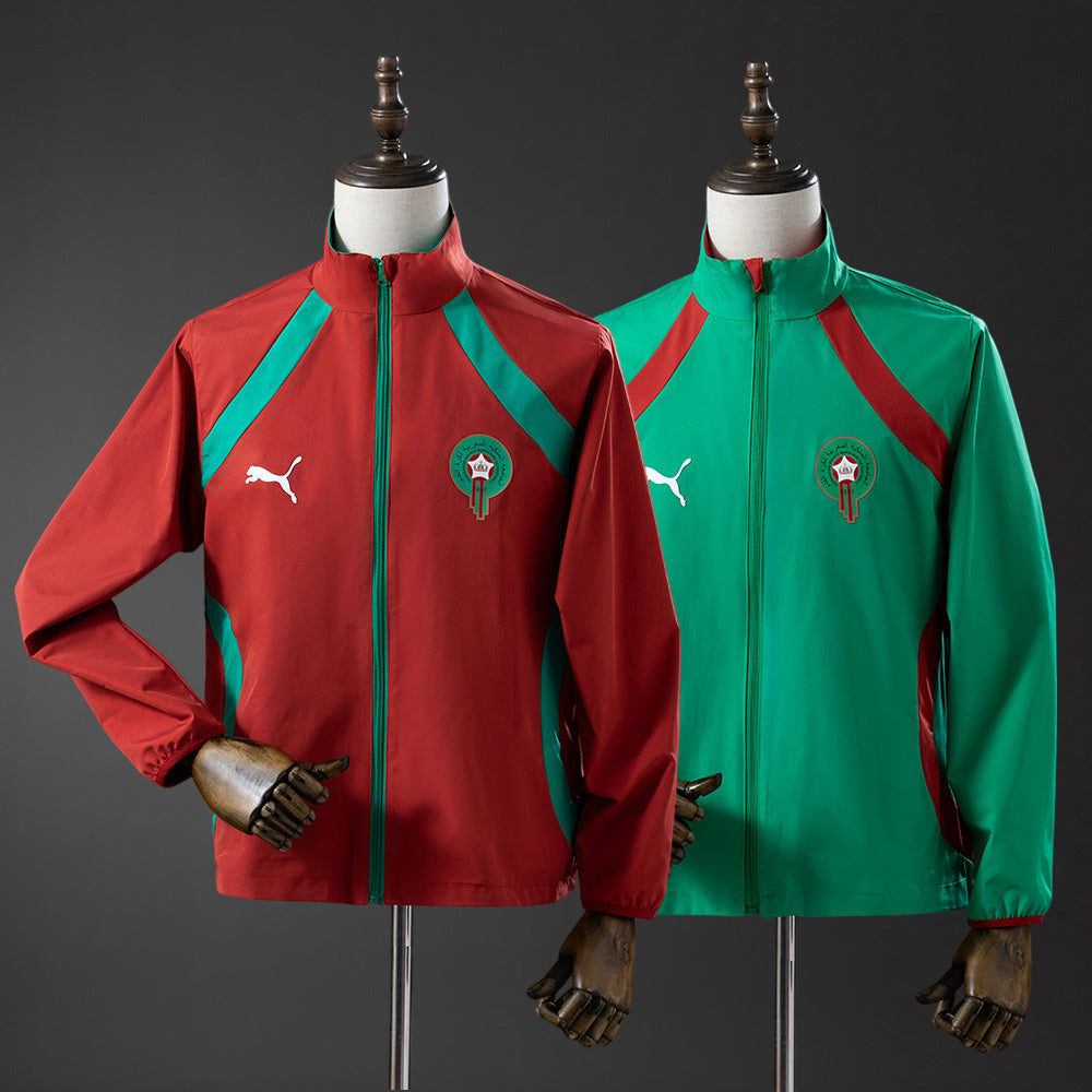 Marruecos 2026 Abrigo Reversible Rojo y Verde