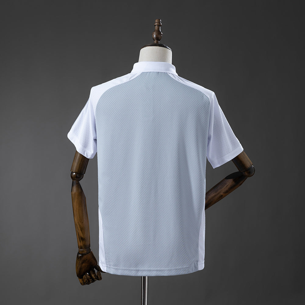 Real Madrid 2025/26 Polo Gris y Blanco