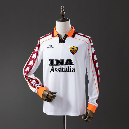 AS Roma retro 1998/99 Away Manga Larga